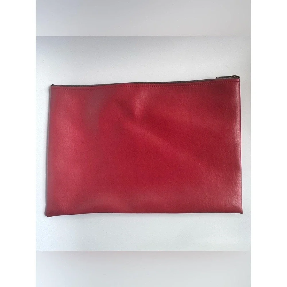 VTG 80s Portfolio Red Pleather U of Wisconsin-Extension Business Correspondence